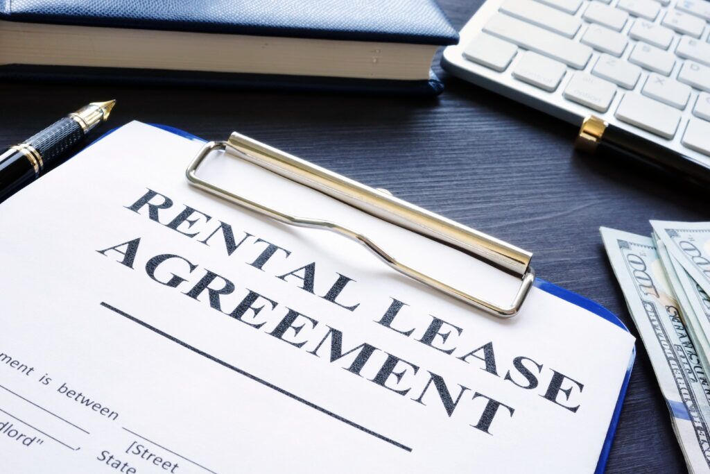 Clipboard holding a Lease